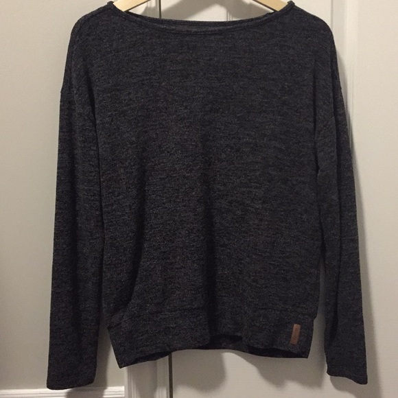 Dark gray heather long sleeve sweater - Picture 2 of 5